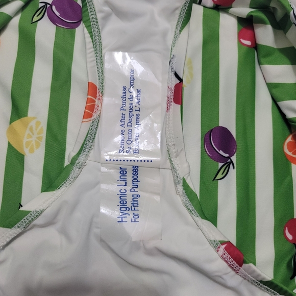 Modcloth The Lola One piece retro swimsuit Women's Size L Fruit Print NWOT - Picture 10 of 16